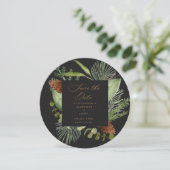 Wintergrün elegantes Save the Date Foto Einladung (Stehend Vorderseite)