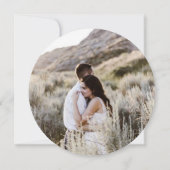 Wintergrün elegantes Save the Date Foto Einladung (Rückseite)