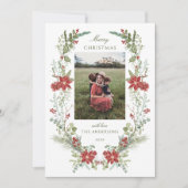 Wintergrün Feiertagskarte (Vorderseite)