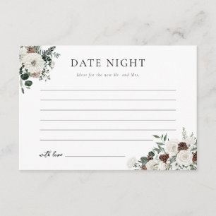 Wintergrün Florales Date Night Ideen Begleitkarte