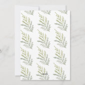 Wintergrün frohe Weihnachtsfotokarte Feiertagskarte (Rückseite)