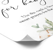 Wintergrün Gebete für Baby Pedestal Schild (Ecke)