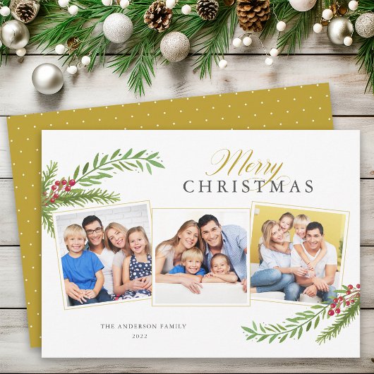 Wintergrün Minimal 3 Foto Frohe Weihnachten