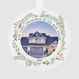 Wintergrün Neues Foto Ornament