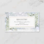 Wintergrün-Polterabend-Geschenkregister Begleitkarte (Vorderseite)