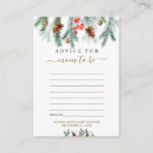 Wintergrün-Ratschlag für Mama-Kinderdusche Begleitkarte (Vorderseite)