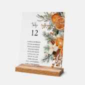 Wintergrün Sitzkarte Tafelschild Acrylschild (Winkel)