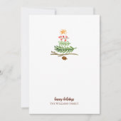 Wintergrün Wasserfarbener Foto Weihnachtsbaum Karte (Vorderseite)