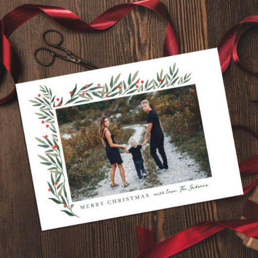 Wintergrün Weißes Foto Weihnachten