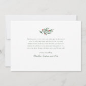 Wintergrün Weißes Foto Weihnachten (Rückseite)