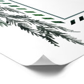 Wintergrüne Girlande Hochzeit Willkommen Grün & Go Poster (Ecke)