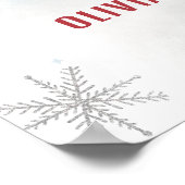 Wintergrüne Pinieneisschneemann Begrüßung Babydusc Poster (Ecke)