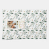 Wintergrüne religiöse Weihnachtsgeschenke Geschirrtuch (Horizontal)