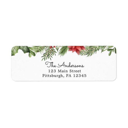 Wintergrüne Rücksendeadresse (Vorne)