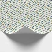Wintergrüner Weihnachtsbaum Geschenk Geschenkpapier (Ecke)