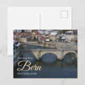 Wintergrüße aus Bern Schweiz Postkarte (Vorne/Hinten)