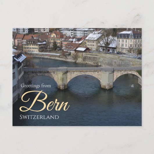 Wintergrüße aus Bern Schweiz Postkarte (Vorderseite)