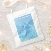 Wintergrüße. Eisdrache mit Geweih Geschenktütchen (Ausgeschnitten)