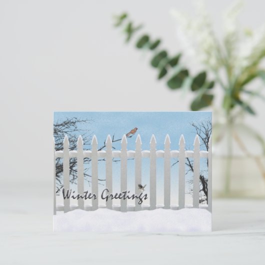 Wintergrüße Feiertagspostkarte (Stehend Vorderseite)