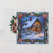 Wintergrüße-Hütte Feiertagskarte (Vorne/Hinten)