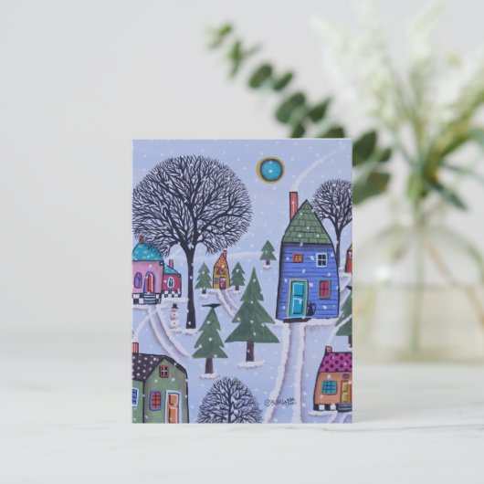 Wintergrüßkarte (Stehend Vorderseite)