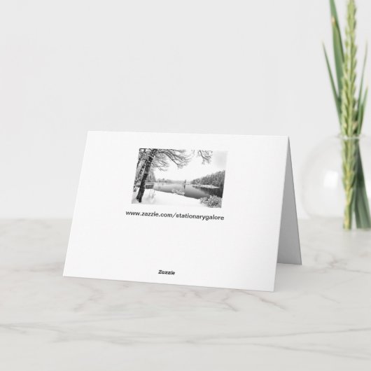 Wintergrusskarte Feiertagskarte (Rückseite)