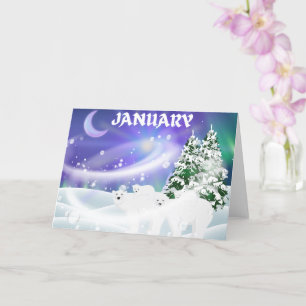 Wintergrußkarte Januar Karte