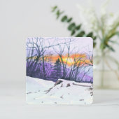 Wintergrüßkarte Karte (Stehend Vorderseite)