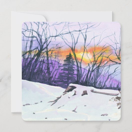 Wintergrüßkarte Karte (Vorderseite)