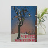 Wintergrusskartenstil Feiertagskarte (Stehend Vorderseite)
