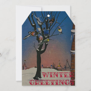 Wintergrusskartenstil Feiertagskarte