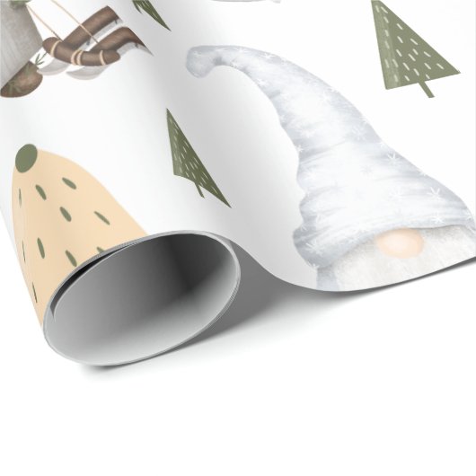 Wintergymnastik - Weißes Wrapping Paper Geschenkpapier (Rolleneckpunkt)
