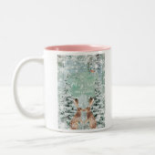 Winterhaare magische Weihnachten Zweifarbige Tasse (Links)