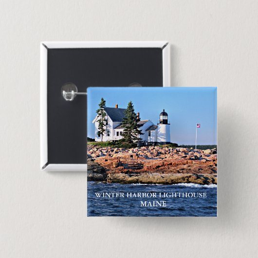 Winterhafen Leuchtturm, Maine Button (Vorne & Hinten)