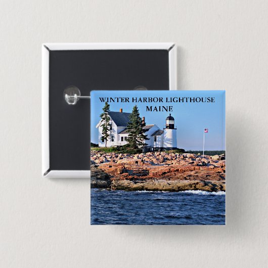 Winterhafen Leuchtturm, Maine Button (Vorne & Hinten)