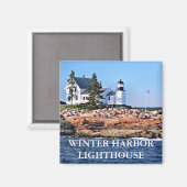 Winterhafen Leuchtturm, Maine Magnet (Vorderseite/Rückseite)