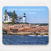 Winterhafen Leuchtturm, Maine Mousepad (Vorne)