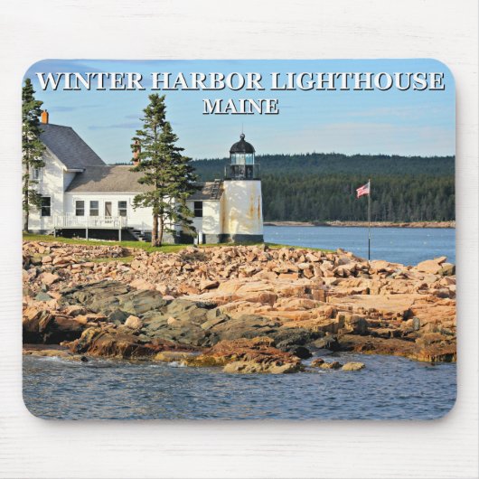 Winterhafen Leuchtturm, Maine Mousepad (Vorne)