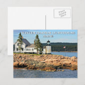Winterhafen Leuchtturm, Maine Postkarte (Vorne/Hinten)