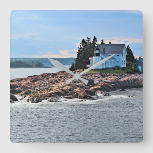 Winterhafen Leuchtturm, Maine Uhr (Vorderseite)