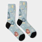 Winterhandschuhe & Schneeflocken Muster – Gemütlic Socken (Rechts)