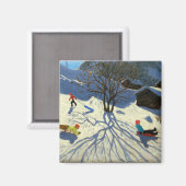 Winterhang Morzine Frankreich Magnet (Vorderseite/Rückseite)