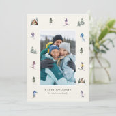 WINTERHÄNGE Foto Feiertagskarte (Stehend Vorderseite)