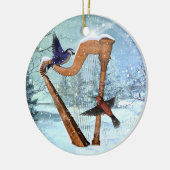 Winterharfe Keramik Ornament (Links)