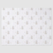 Winterhase mit Winter Florals Seidenpapier (Vorderseite)