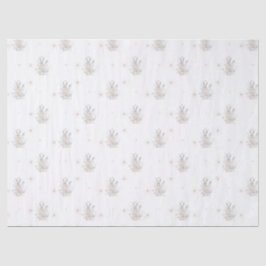 Winterhase mit Winter Florals Seidenpapier