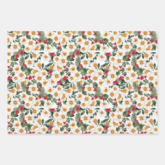 Winterhasen | Chinesisches Neujahr Geschenkpapier Set (Vorderseite)