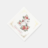 Winterhasen | Geburtstagspartei Serviette (Ecke)