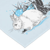 Winterhasen Kurzer Tischläufer (Ecke)