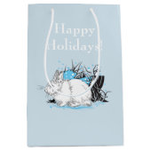 Winterhasen Mittlere Geschenktüte (Vorderseite)